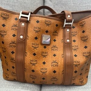 MCM Cognac Tote Bag